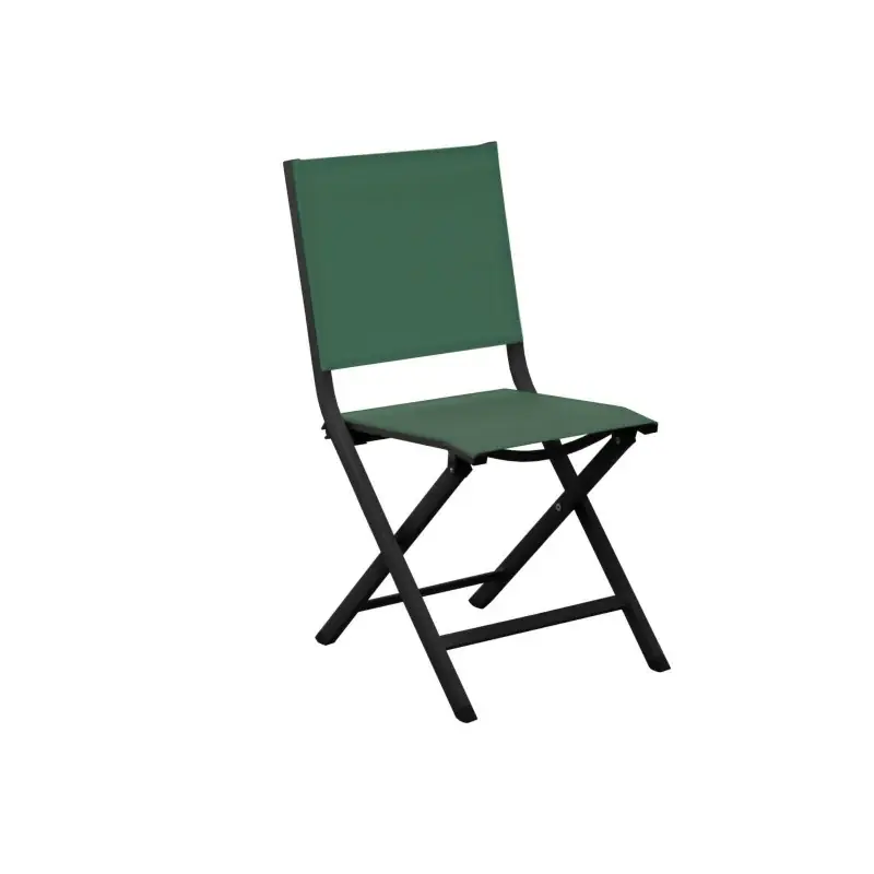Chaise thema graphite vert alu + batyline, pour le jardin – proloisirs Vente Flash