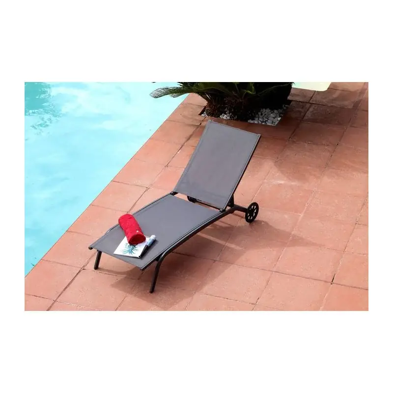 Transat Celio Gris – Transat moderne et élégant pour une terrasse stylée Vente Flash