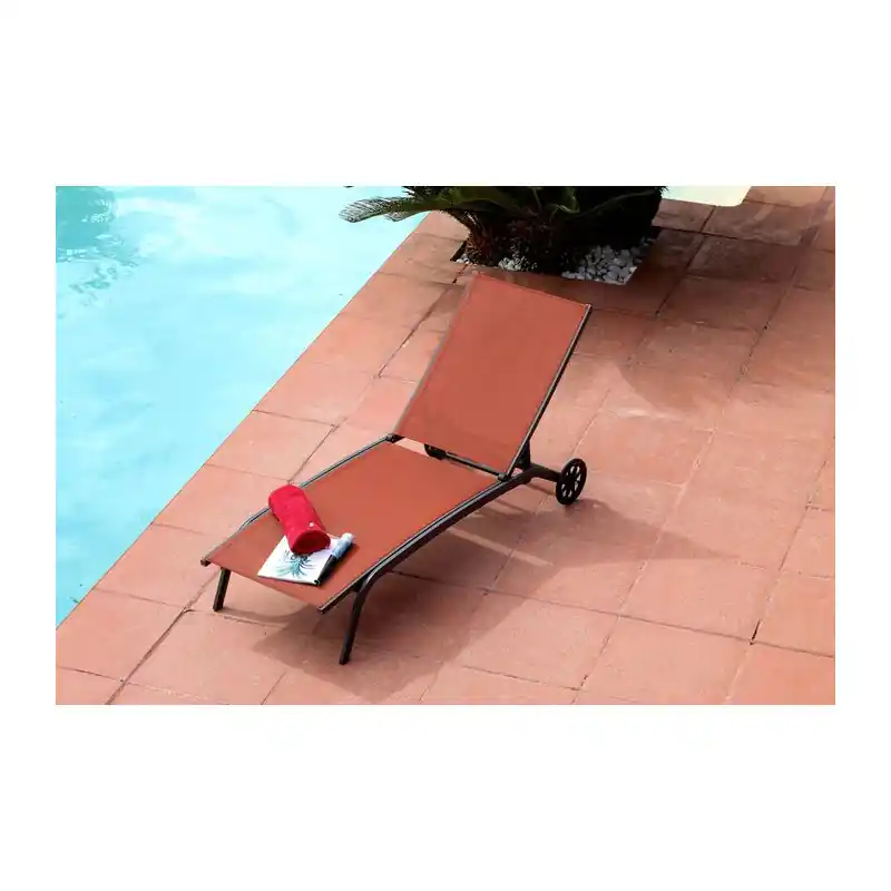 Transat Celio Gris Paprika – Confort et Élégance pour Votre Piscine Promotion
