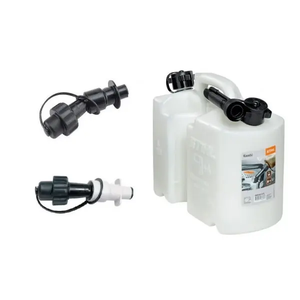 Dernier Modèle Bidon Combiné standard 3/5L transparent + 2 becs verseurs automatiques STIHL