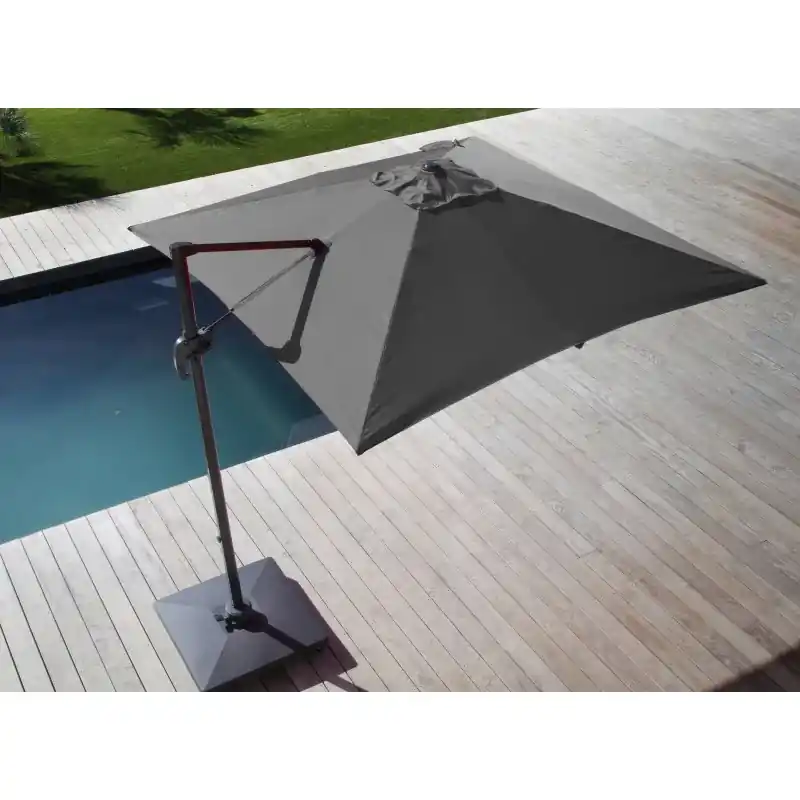 Parasol 3×3 Roma Gris – Parasol Déporté Résistant pour Terrasse et Jardin Acheter Direct