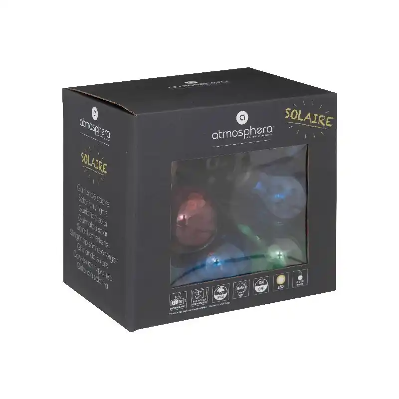 Offre Exclusive Guirlande led solaire 10ampoule coul