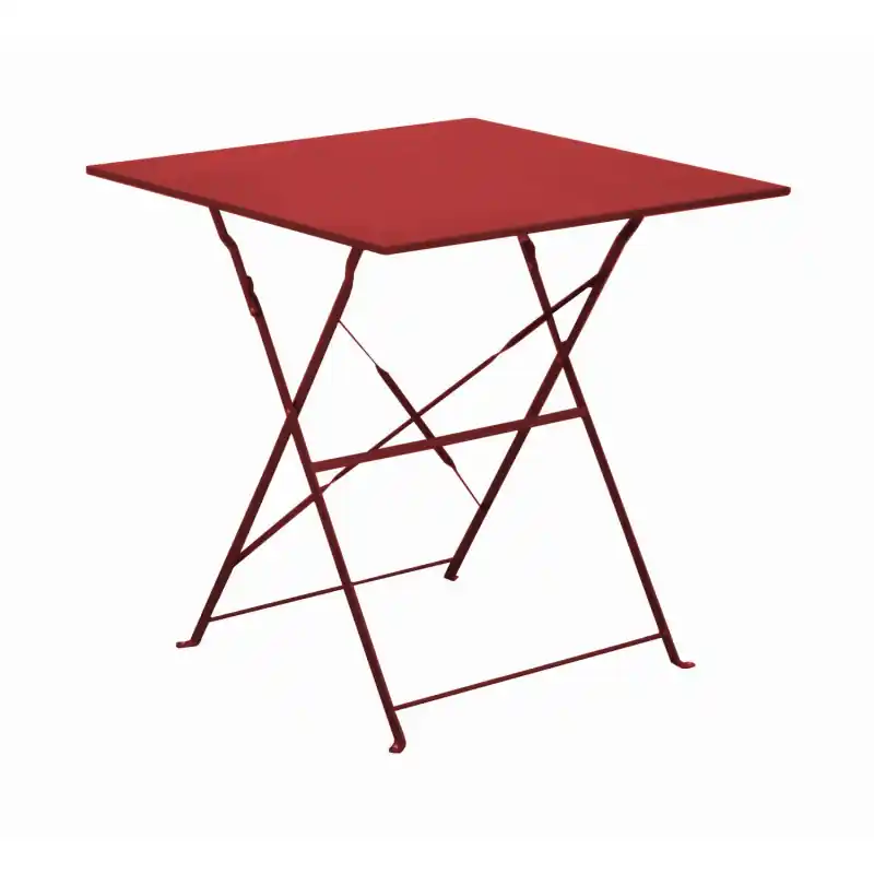Guéridon Cuba 70×70 cm Rouge – Table d‘appoint élégante et moderne Dernier Modèle