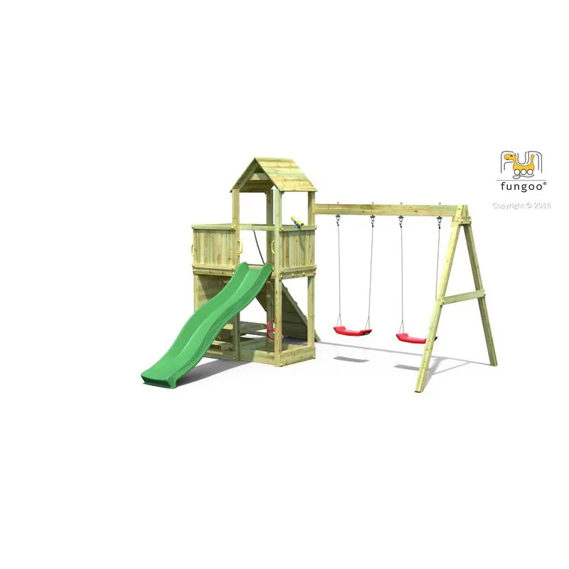 PORTIQUE FLOPPI Balançoire Double toboggan Offre Du Jour