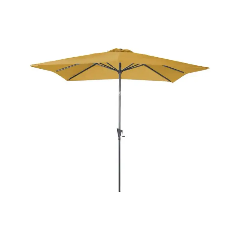 Parasol Manivelle 2,5×2,5 Grey/Curry – Parasol de Jardin Élégant et Pratique Nouvel Arrivage