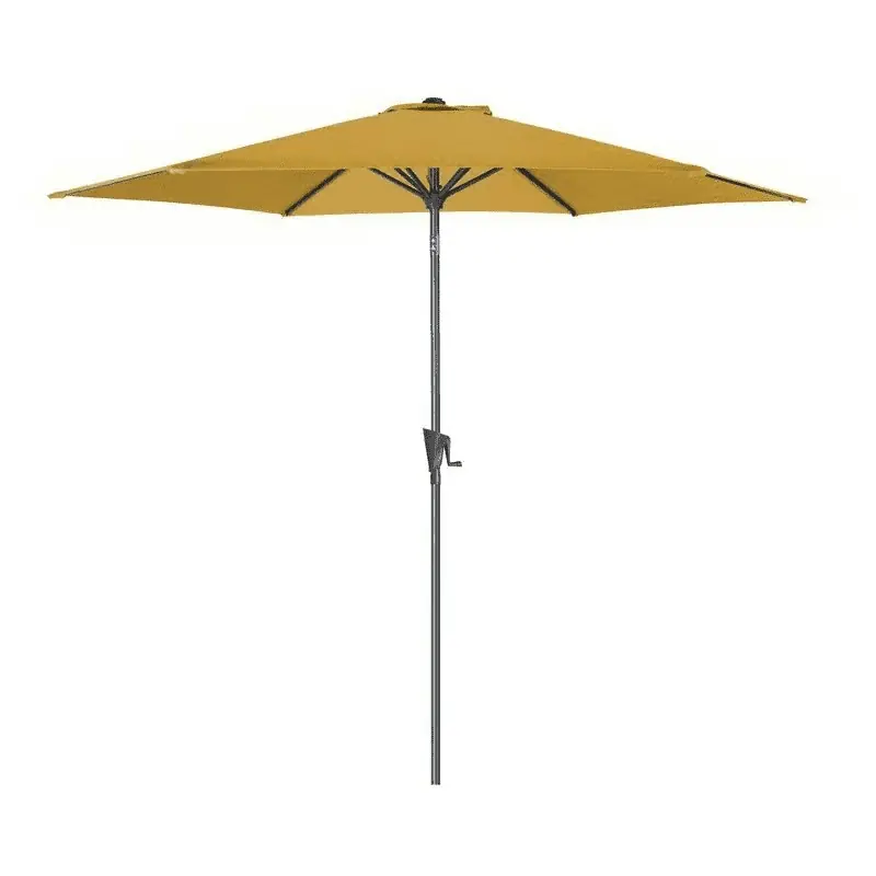 Acheter Direct Parasol 300 Manivelle Gris/Curry – Ombre et Style pour Votre Jardin