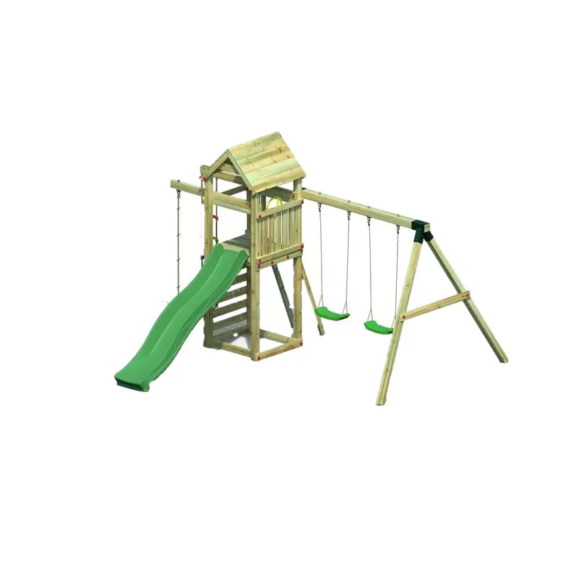 PORTIQUE GAIA Balançoire Double toboggan Offre Spéciale