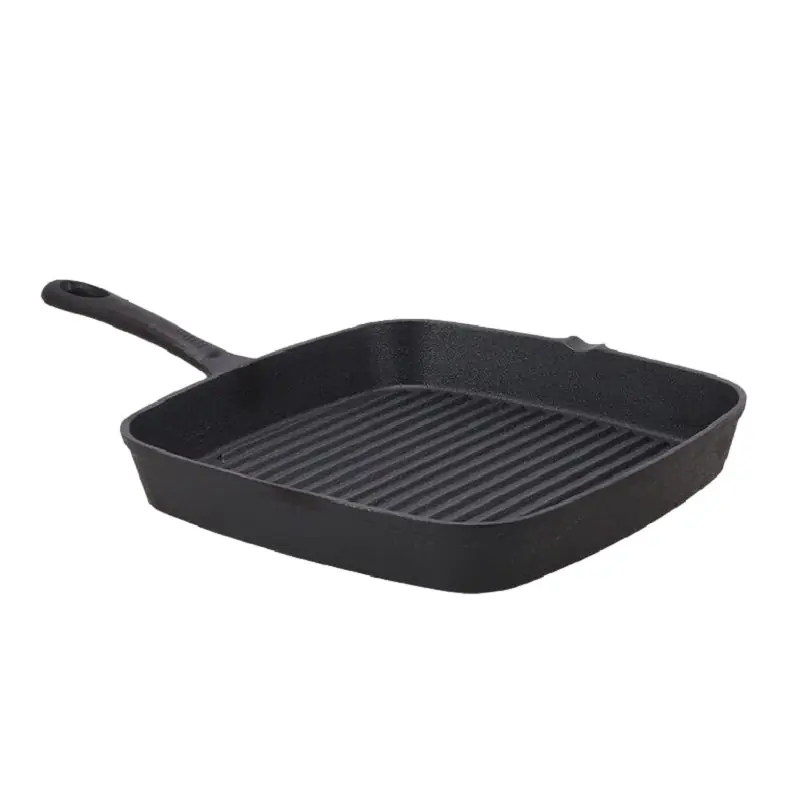 Expédition Rapide Poêle Carrée en Fonte Écologique pour Cuisine Durable et Saine