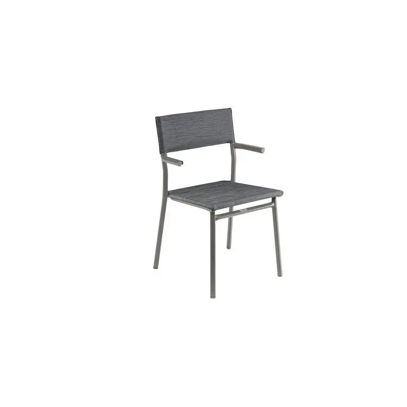 Fauteuil Oron Batyline Duo Obsidien/Titane – Confort et Élégance pour Extérieur Usine Directe