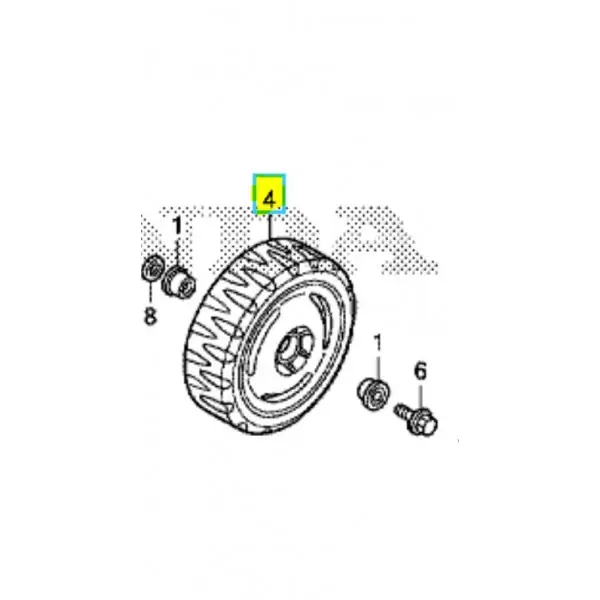 Roue avant tondeuse HONDA 44710-VH3-R10ZA Promotion
