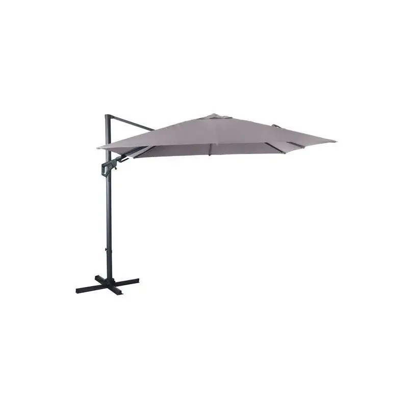Toile Parasol Déporté TILT 3×3 Taupe – 8 Baleines pour Jardin et Terrasse (toile seule) Prix Bas