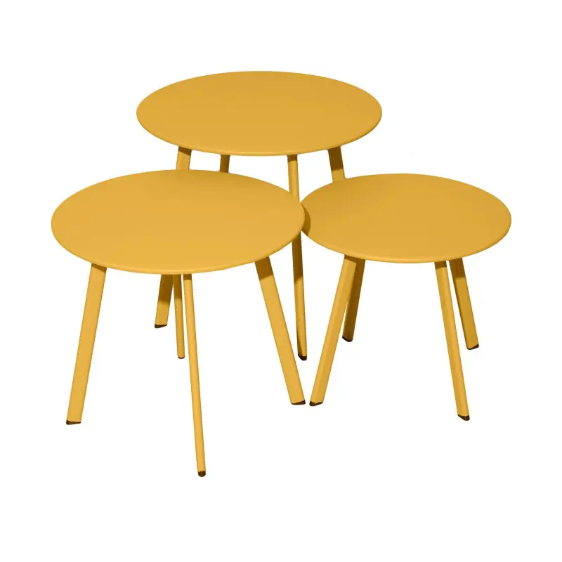 Table Massai 50 en Acier – Teinte Miel, Élégance et Robustesse pour Votre Terrasse Dernier Modèle