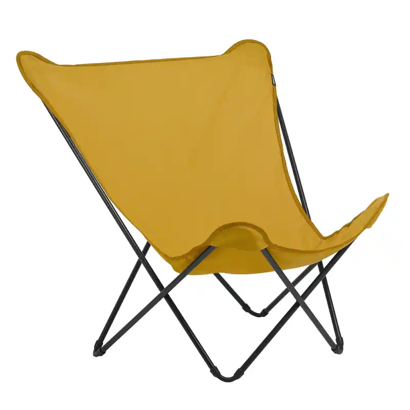 Transat Lafuma POP UP XL Curry-Noir Mat – Confort et Design pour Détente Extérieure Bon Marché