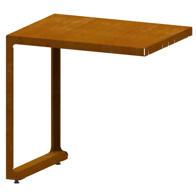 Table additionnelle Talmont 80 Oyat coloris cognac pour braséro Produit De Marque