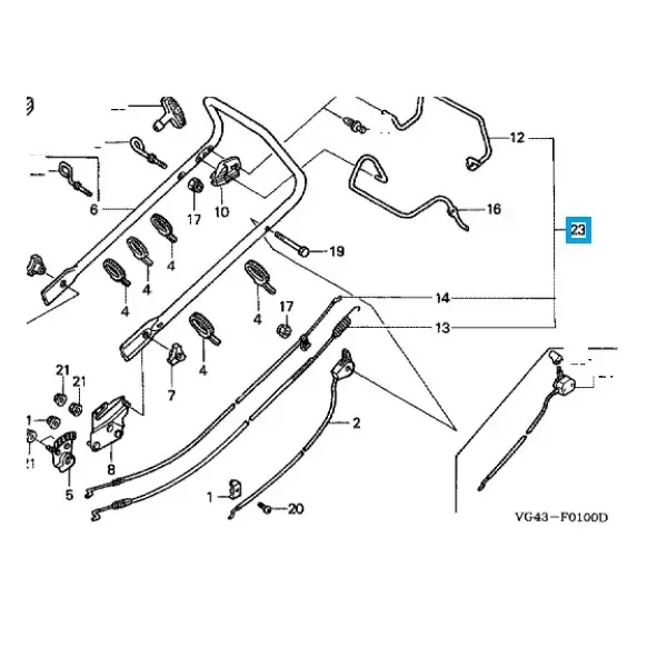 Kit Cable d‘avancement 06540VG4B51 HONDA Meilleur Choix