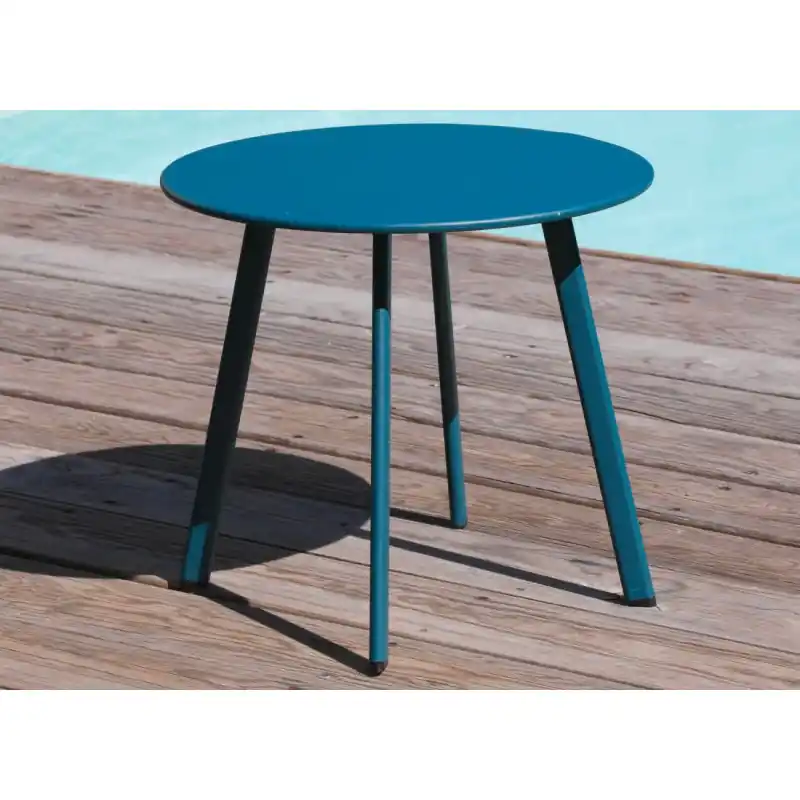 Table basse massaï ø40 bleue – meuble de jardin élégant Remise