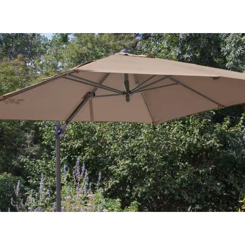 Achetez Aujourd&rsquo;hui Toile Parasol Déportée 3×3/8 Taupe 200g – Protection Idéale pour Jardin et Terrasse (toile seule)