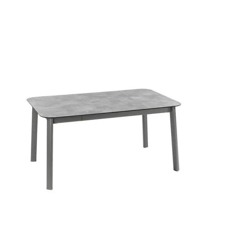 Table Oron 150/190 cm HPL Ciment/Titane – Élégance Moderne pour Votre Salle à Manger Vente Directe