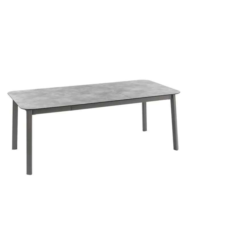 Achat Immédiat Table Extensible Oron 200 en HPL Ciment/Titane – Élégance et Praticité pour Votre Espace