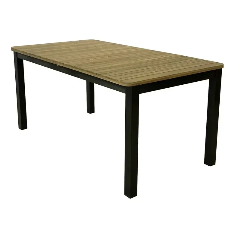 Table extensible BALITO en aluminium et acacia – Décoration élégante pour jardin et maison Prix Bas