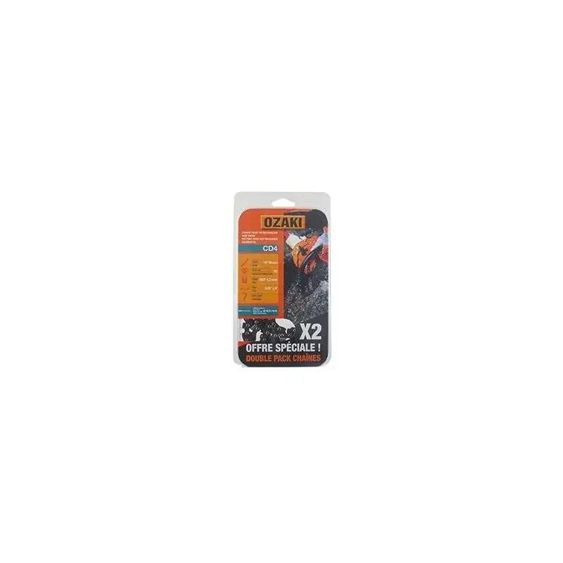 Lot de deux chaînes de tronçonneuse semi carrée 3/8&Prime;LP 050 (1,3mm) 50 entraîneurs Achetez Aujourd&rsquo;hui