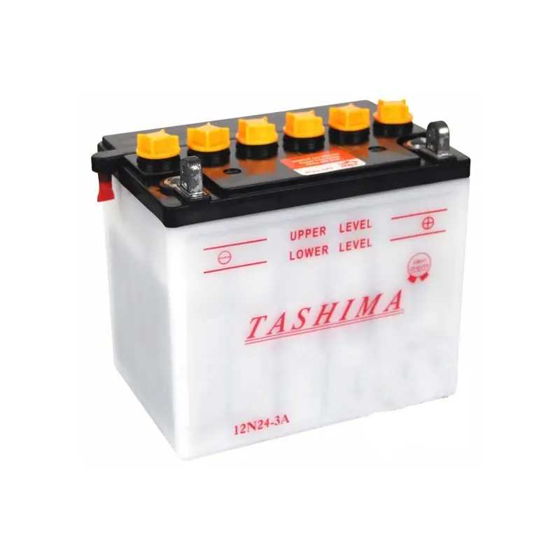 Batterie 12V, 24A . L 184, l 124, H 175mm, + à droite. Dernière Chance