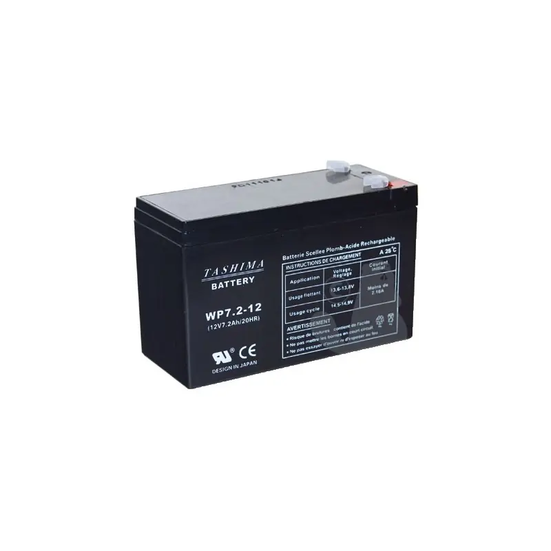Batterie 12V, 7,2A.pour Lampe torche rechargeables, alarmes. L 152, l 65, H 95mm, CT250X nouveau modèle 100% étanche. Prix Bas