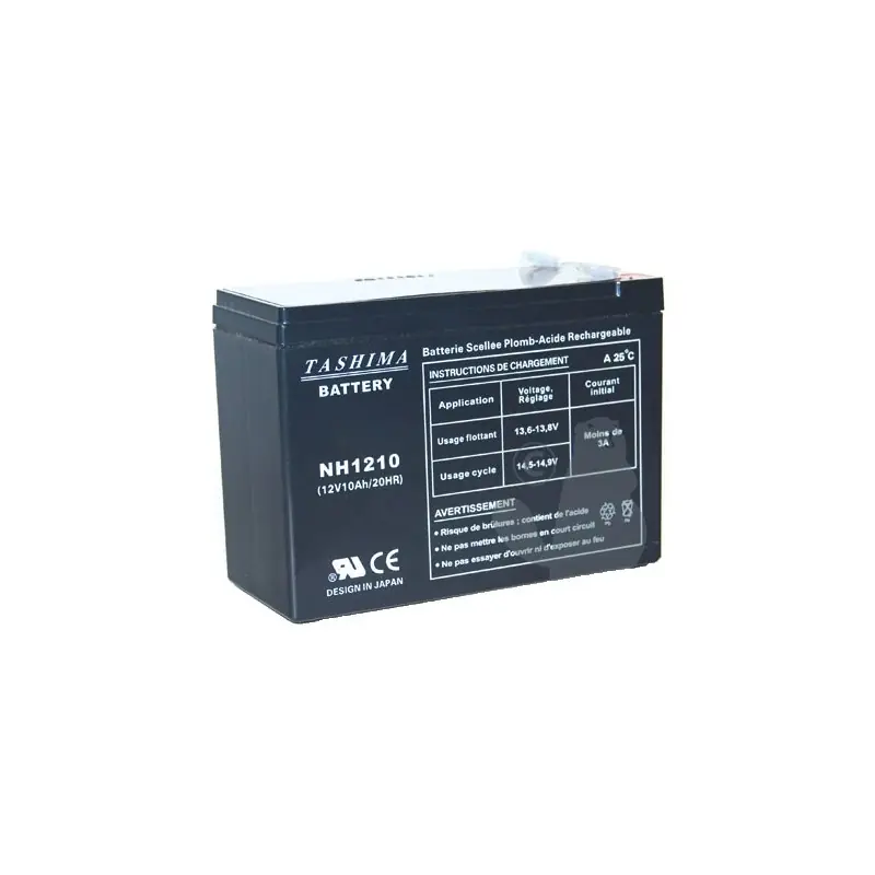 Batterie motoculture 12V, 10A. L 151, l 63, H 110mm, + à gauche 100% étanche. Usine Directe