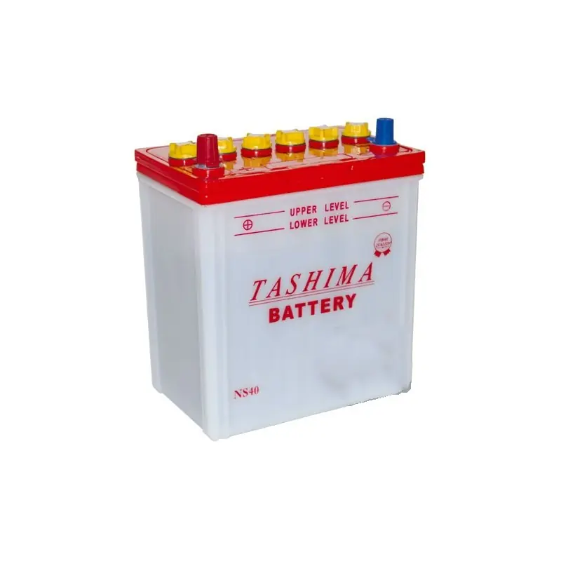 Batterie TASHIMA, sans entretien, pour tondeuse autoportée 12V, 32A, + à gauche, avec bornes étroites type japonaises. Quantité Limitée