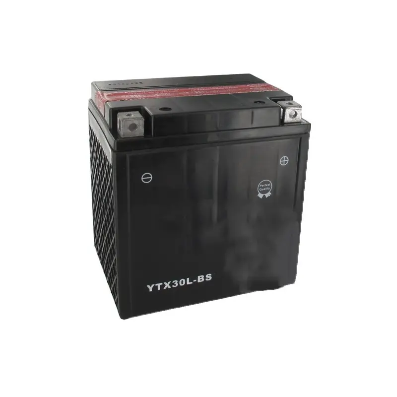 Offre Spéciale Batterie sans entretien 12V, 28A . L 166 mm, l 126 mm H 175 mm + à droite pour motos, motoneige … (livrée avec acide séparé).