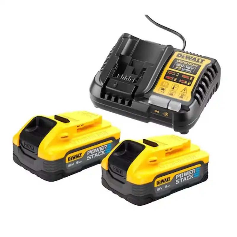 Jusqu&rsquo;à Épuisement Des Stocks Pack 2 batteries POWERSTACK XR 18V 5Ah Li-Ion + chargeur Dewalt