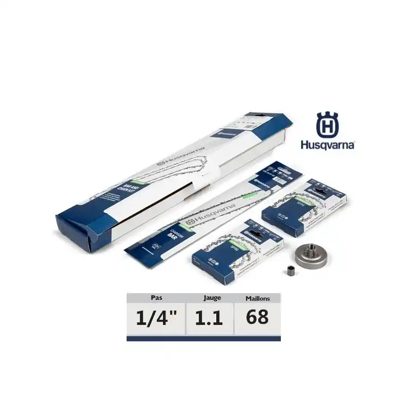 Kit guide 30cm & 2 chaines & pignon élageuse Husqvarna T540i, T535i, 535i Affaire À Saisir
