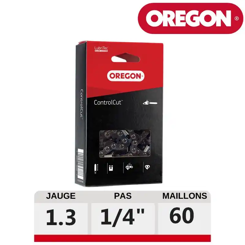 Dernier Modèle Chaine tronçonneuse Oregon 60 dents 1.4, 1.3mm, ControlCut 25AP