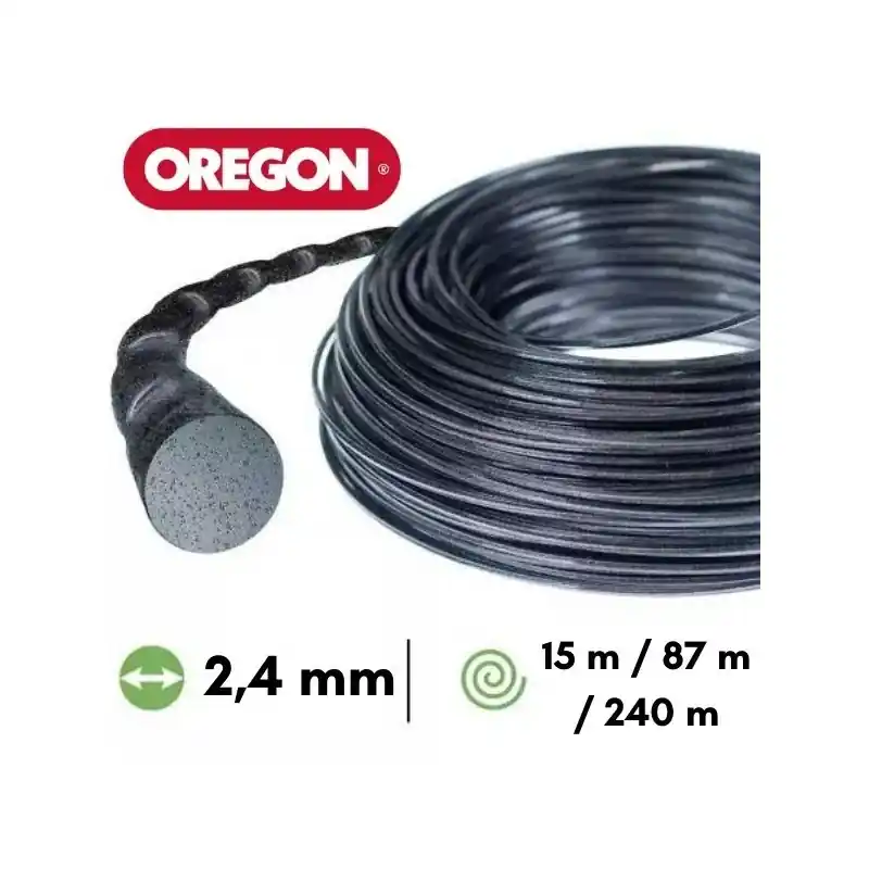 Bon Marché Fil nylon / alu torsadé Oregon Nylium® Silencio débroussailleuse 2,4 mm