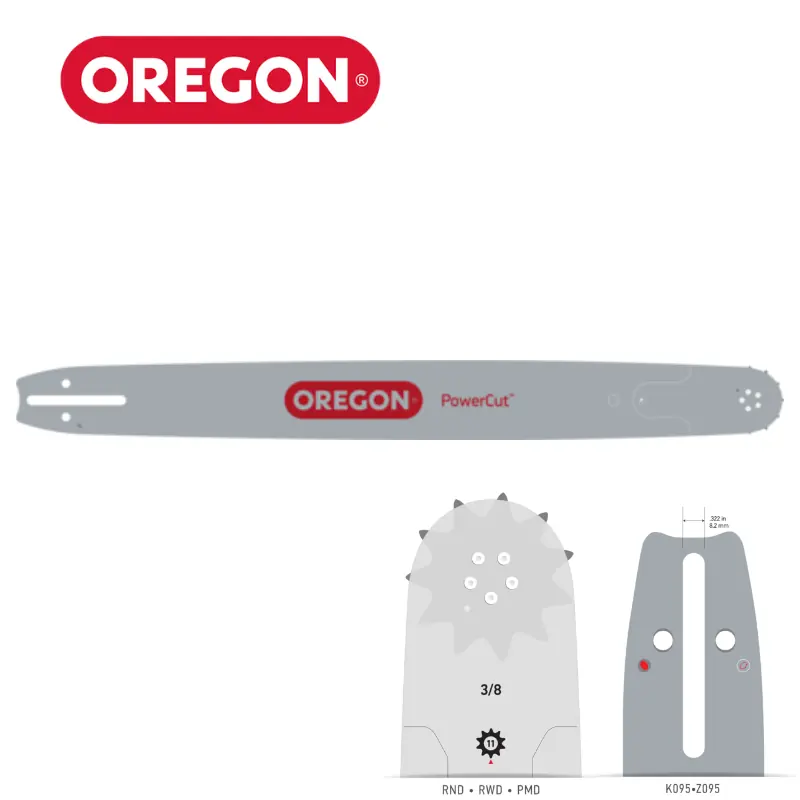 Nouveauté Guide-chaine tronçonneuse Husqvarna PowerCut Oregon 3/8&Prime;, 058&Prime; RNDK095