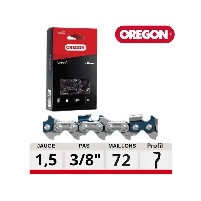 Chaine tronçonneuse Oregon VersaCut 72 dents 73DPX072E Offre Limitée
