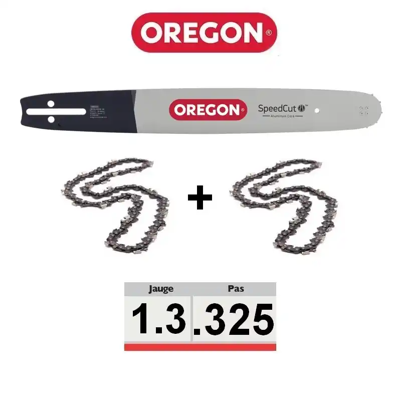 Livraison Express Pack 1 guide 33cm + 2 chaines tronçonneuse Oregon TXLGD025