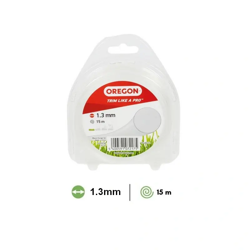 Fil rond clair débroussailleuse Oregon 1,3 mm X 15m Prix Choc