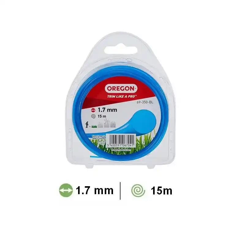 Expédition Rapide Fil rond bleu débroussailleuse Oregon 1,7 mm X 15m