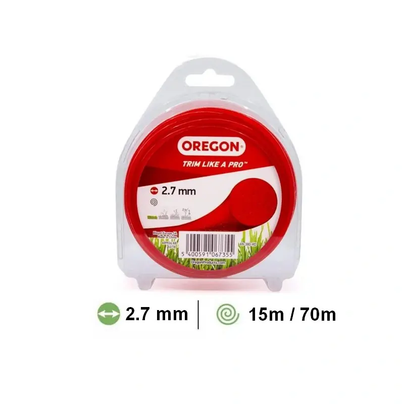 Fil rond Rouge débroussailleuse Oregon 2.7 mm Prix Choc
