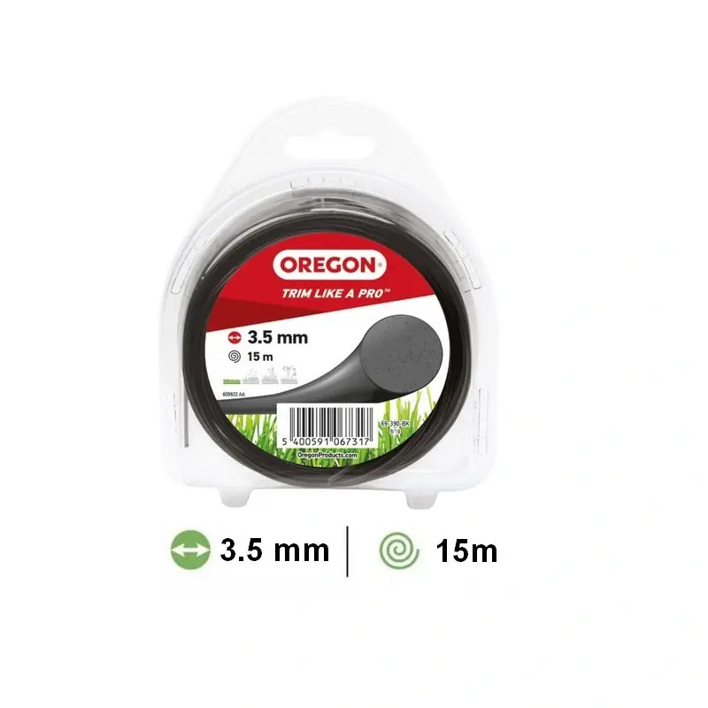Fil rond noir débroussailleuse Oregon 3.5 mm 15m Nouvelle Collection