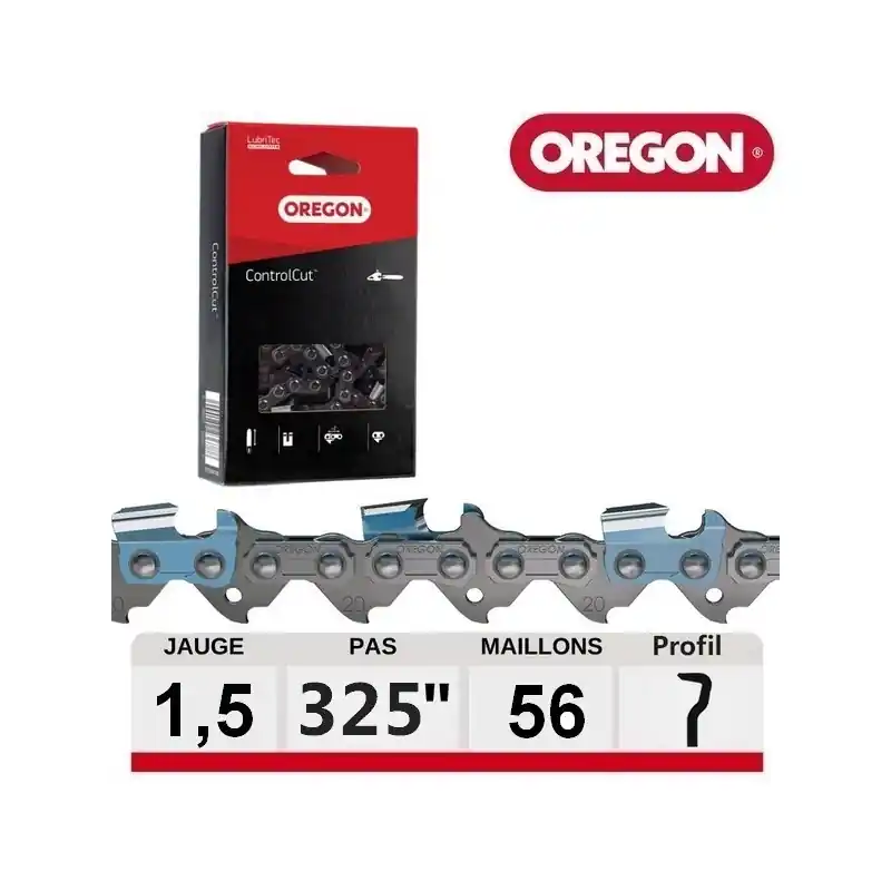 Chaine tronçonneuse ControlCut 56 dents .325 OREGON 21BPX Réduction