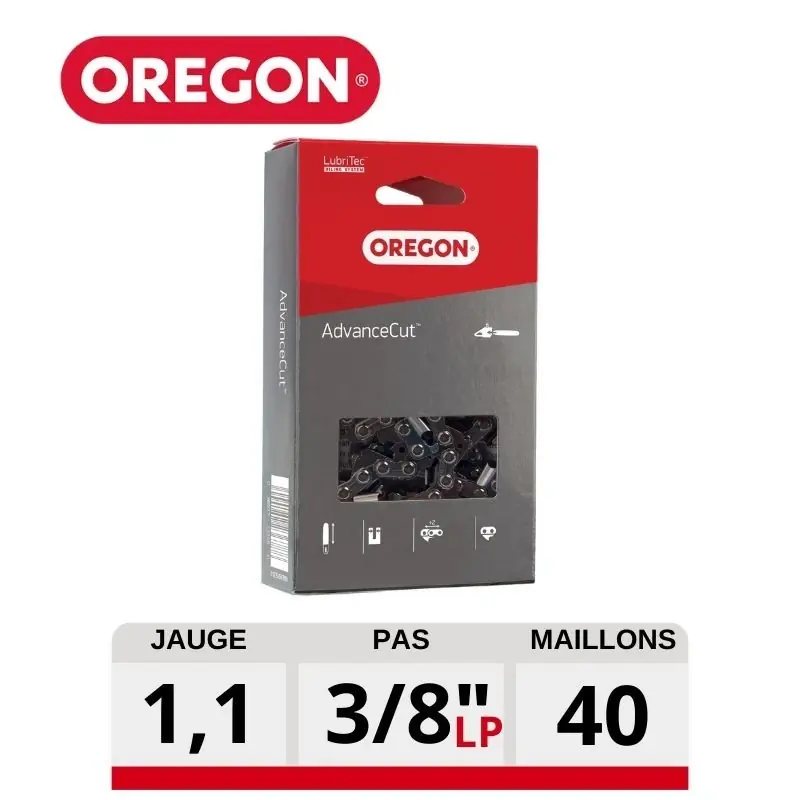 Chaine tronçonneuse Oregon 90PX040E 40 dents AdvanceCut Réduction