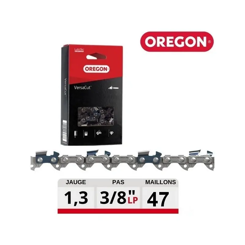 Chaine tronçonneuse Oregon 3/8LP 050 47 dents VersaCut 91VXL047E Petit Prix