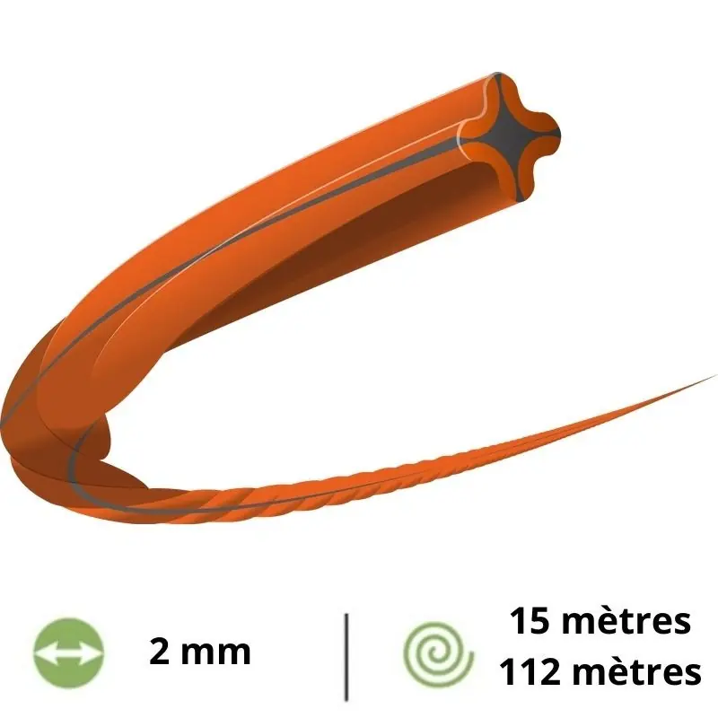 Must-Have Fil débroussailleuse torsadé Husqvarna Opti Whisper – 2 mm