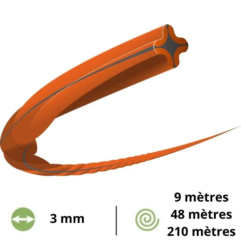 Expédition Rapide Fil débroussailleuse torsadé Husqvarna Opti Whisper – 3 mm