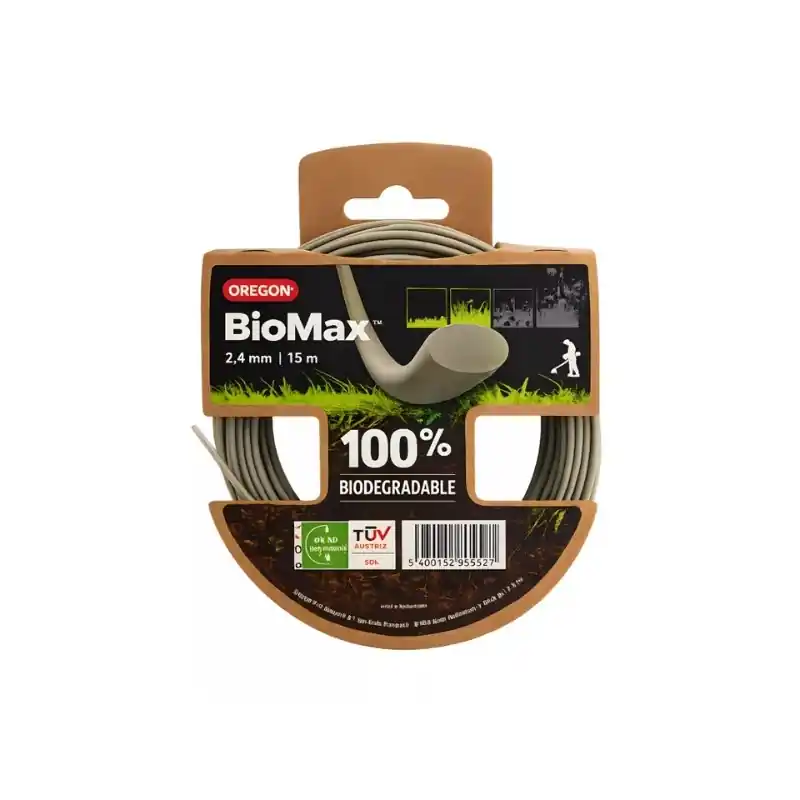 Offre Limitée Fil nylon rond débroussailleuse Oregon BioMax B200SH biodégradable 2mm 15m