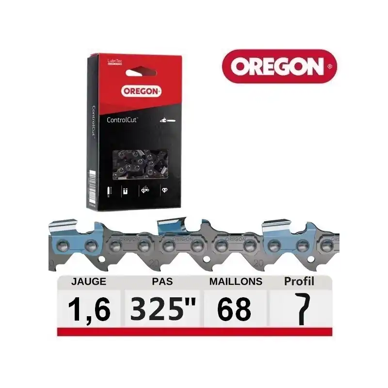 Chaine tronçonneuse Oregon ControlCut 68 dents .325 – Stihl 22BPX068E Prix Réduit
