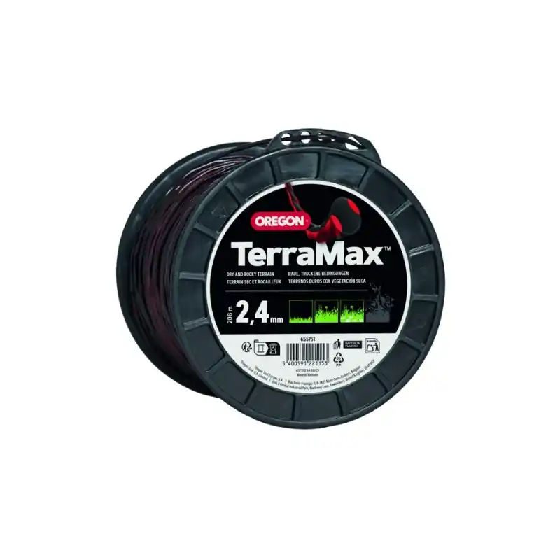 Fil débroussailleuse nylon Oregon Terramax 2,4 mm 208m – 655751 Remise