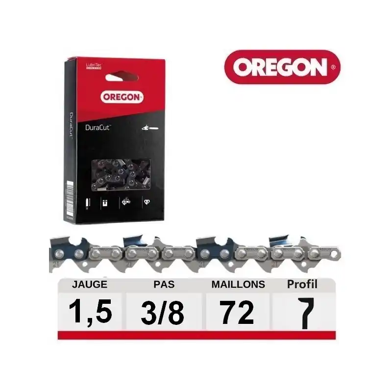Chaine tronçonneuse carrée DuraCut 72 dents Oregon M73LPX Offre Limitée